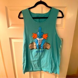 Pokémon Gym Tank Mudgrip Size XL Light Blue